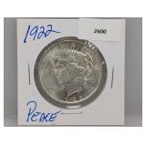 1922 90% Silver Peace $1 Dollar