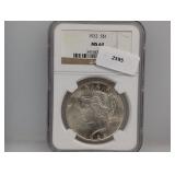 NGC 1922 MS64 90% Silver Peace $1