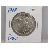 1922 90% Silver Peace $1 Dollar