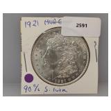 1921 90% Silver Morgan $1 Dollar
