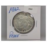 1922 90% Silver Peace $1 Dollar