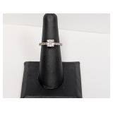 .925 Sterling CZ Engagement Style Ring Sz 6
