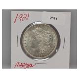 1921 90% Silver Morgan $1 Dollar