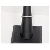 .925 Sterling Diamond Band Sz 6