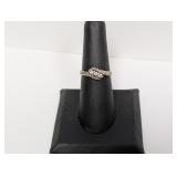 .925 Sterling Diamond Ring Sz 7