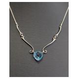 16'-18' Adj Blue Stone Necklace
