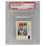 1969 Topps Decal Sam McDowell PSA 9