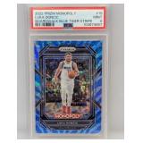2022 Prizm Blue Tiger Stripe Luka Doncic 19 PSA 9