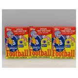 (3) Packs 1989 Topps Football