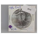 1986 1oz .999 Silver Eagle $1 Dollar