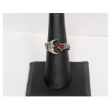 .925 Sterling Adjustable Moon & Stars Ring
