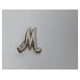 .925 Sterling 'M' Initial Brooch