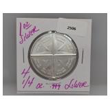 (4) 1/4oz .999 Silver Round