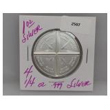 (4) 1/4oz .999 Silver Round