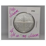 (4) 1/4oz .999 Silver Round
