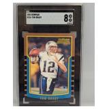 2000 Bowman Tom Brady Rookie SGC 8