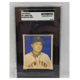 1949 Bowman 85 Johnny Mize SGC Authentic