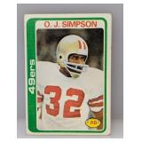 1978 Topps Football O.J. Simpson #400 Creases