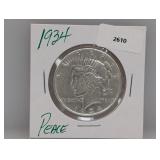 1934 90% Silver Peace $1 Dollar