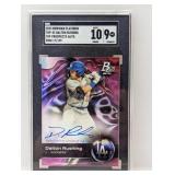 2023 Bowman Platinum Rushing Top Prosp Auto SGC 9
