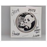 2019 30G .999 Silv Panda 10 Yuan