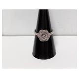 .925 Sterl Disney "Enchanted Rose" Diam Ring Sz 8