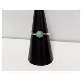 .925 Sterl Barse Turquoise Ring Sz 7