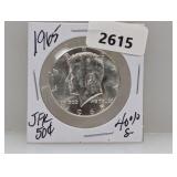 1965 40% Silv JFK Half $1 Dollar