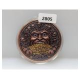 5oz .999 Copper Greed Round