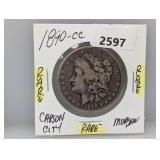 Rare 1890-CC 90% Silv Morgan $1