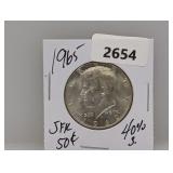 1965 40% Silv JFK Half $1 Dollar