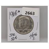 1968 40% Silv JFK Half $1 Dollar