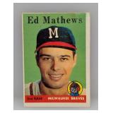 1958 Topps Ed Mathews #440 HOF Damage
