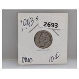 1943-S 90% Silv Mercury Dime
