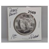 1oz .999 Silv Peace Round