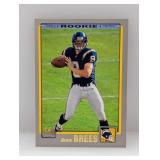 2001 NFL Topps Rookie Card Drew Brees
