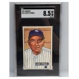 1951 Bowman Casey Stengel HOF pop 1 of 2 SGC 8.5