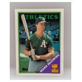 1988 Topps All-Star Rookie Mark McGwire RC Stain