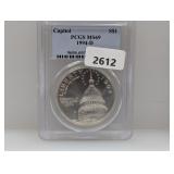 PCGS 1994-D MS69 90% Silv Capitol $1