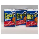 (3) 1991 Fleer 53 Card Jumbo Basketball Packs