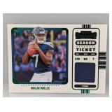 2022 Contenders Malik Willis RC Green Relic