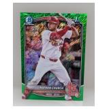 2025 Church Bowman Chrome 1st Green Shimmer Ref/99