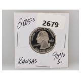 2005-S 90% Silv KS Quarter