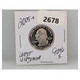 2005-S 90% Silv WV Quarter