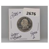 2005-S 90% Silv WV Quarter