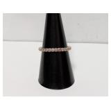 .925 Sterl Diamond Dainty Band Sz 8