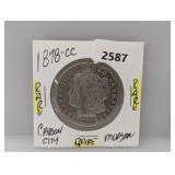 Rare 1878-CC 90% Silv Morgan $1