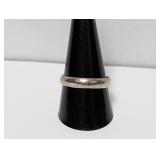 .925 Sterl Wedding Band Sz 10.5