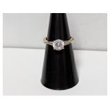 Vermeil/.925 Stone Engagement Style Ring Sz 6