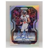 2020 NFL Prizm #118 Auto Silver Justin Simmons
